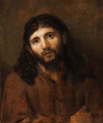 Tête de Christ modifiée, d'après Rembrandt